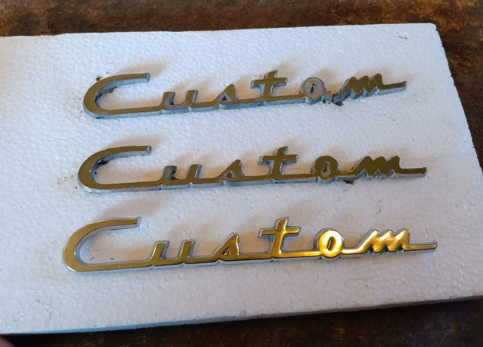 Nash Rambler Statesman Ambassador emblemas cromados personalizados guiones 49-60 56 57 58 Foto 1 de 4