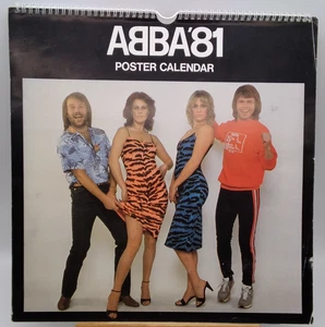 ABBA 1981 Poster Calendar, Collector's Item.  Agnetha, Björn, Benny, Frida. '81 - Bild 1 von 10