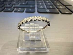 Diamond 9CT 375 White Gold eternity Ring Size M - Picture 1 of 4