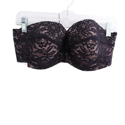 NUEVO Sujetador de encaje sin tirantes negro talla 38DD 954344 b.tempt'd para mujer Ciao Bella Foto 1 de 4