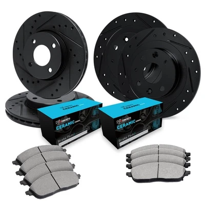 For Suzuki Swift 13-17 Brake Kit eLINE Series Drilled & Slotted Front & Rear - Imagem 1 de 4