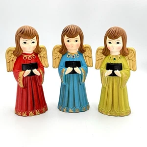 3 Vtg Christmas Ardco Angels Set Figurines 7.5" MCM Angel Decor Christmas Japan - Picture 1 of 10