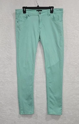 Forever 21 Women's Mint Green Denim Jeans Size 30 Skinny Pants Stretch Mid Rise - Image 1 of 4