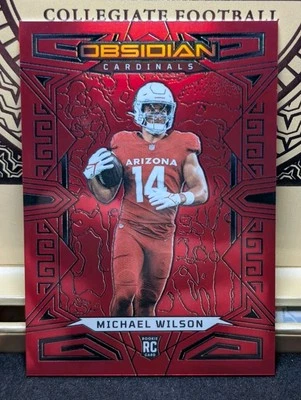 MICHAEL WILSON RC 2023 Obsidian RED FLOOD /90 Color Match! Cardinals ROOKIE SP - Image 1 of 4