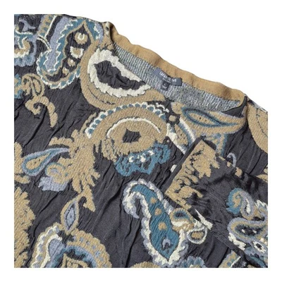 Suéter Lafayette 148 para mujer L mezcla de lana cachemira negro verde azulado dorado dobladillo con abertura Foto 1 de 4