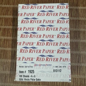 Red River Paper 4x6 100 Sheets 66lb Premium Luxury Polar Satin New #1925 Wedding - Afbeelding 1 van 3