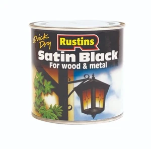 Rustins schnell trocknende Satin schwarze Farbe 250ml für Holz & Metall - Bild 1 von 2