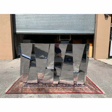 Unique Cityscape Multifaceted Dining Console Table Paul Evans Cover