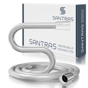 Manguera de ducha flexible SANTRAS® a prueba de torsión incl. juego de ahorro de agua [50 cm - 3 m] - Imagen 1 de 7