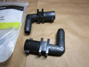 Y8231003 2pk Elbow Nozzle Body 1/2" Dry Boom Nozzle Body Elbow Quick x Hose Barb - Picture 1 of 10