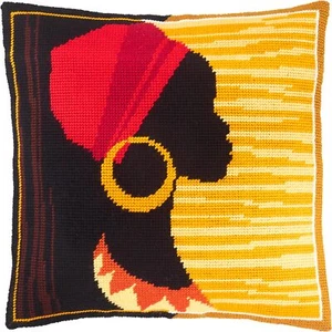 DIY Needlepoint/Tapestry Pillow Kit "Africa" 16x16 in / 40x40 cm - Picture 1 of 3