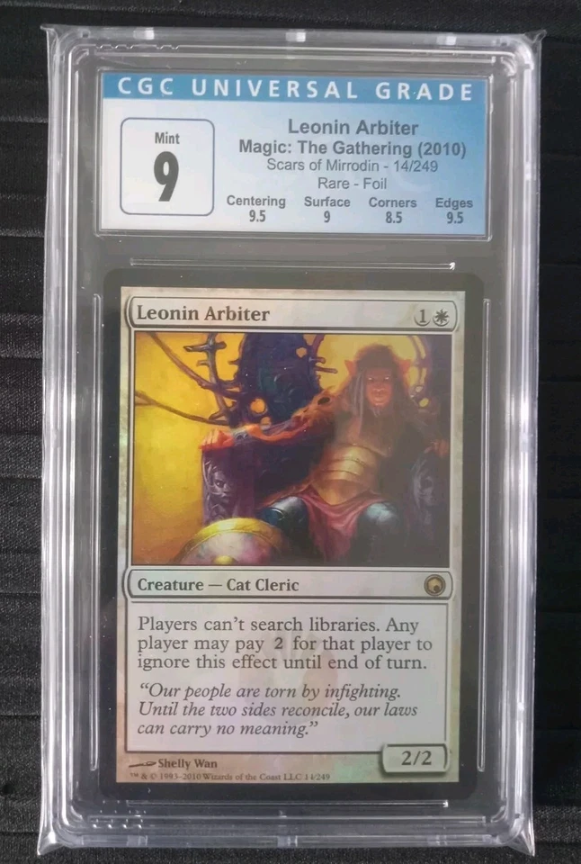 Mtg Leonin Arbiter. (CGC) 9 Scars of Mirrodin, Rare foil. [2010] - Image 1 of 2