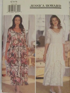 OOP BUTTERICK 3241 MS/MP Pullover Dress in 2 lengths & Slip PATTERN 12-14-16 UC - Picture 1 of 4