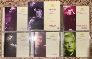 Herbert Von Karajan Beethoven Nine Symphonies Deutsche Gramophone 5 x CD Set - Picture 1 of 6