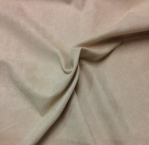 MICROSUEDE CREAM BEIGE PILLOW CUSHION FURNITURE FABRIC BY THE YARD 54"W - Picture 1 of 2
