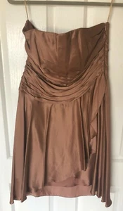 Wayne Cooper Bronze Strapless Dress - Size 3 - Picture 1 of 6