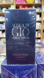 AQUA DI GIO PROFONDO EAU DE PERFUME 4.2 OZ BRAND NEW SEALED BOX - Picture 1 of 4