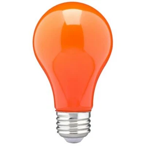 SATCO S14988 8W(60W EQ) A19 LED 120V E26 BASE ORANGE (Pack of 2) - Picture 1 of 1