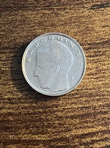 1989 Belgium 1 One Franc Copper-Nickel Actual Coin TK9456* - Picture 1 of 3
