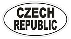 Czech Republic Oval Bumper Sticker or Helmet Sticker D2227 Euro Oval Code