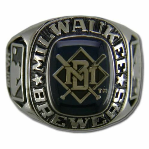 Milwaukee Brewers Classic Silvertone MLB Ring Cover