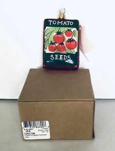 Tomato Seed Packet ~ Ornaments To Remember ~ Retired Collectible Germany NOS - Picture 1 of 8