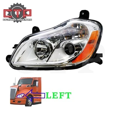 Faro halógeno para conductor Kenworth T680 2013-2021 (izquierda) faro lateral cromado Foto 1 de 4