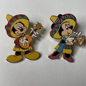 Juego de Pines ANTIGUA Fiesta Latina Mexicana Mariachi Mickey Mouse Minnie LE Disney - Imagen 1 de 4