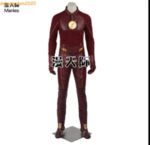 The Flash Barry Allen Season 4 Suit Cosplay Costume Outfits Uniform Halloween - Picture 1 of 11