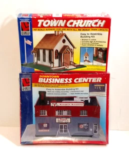 Life-Like HO Scale Town Church & Downtown Business Center Factory Sealed NEW - Picture 1 of 3