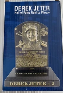 NY YANKEES DEREK JETER HALL OF FAME REPLICA PLAQUE SGA HOF 9/9/2022 MONUMENT PRK - Picture 1 of 11