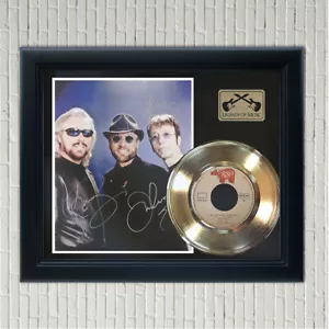 Bee Gees "New York Mining Disaster" Framed Gold Record Reproduction Signatures - Picture 1 of 3