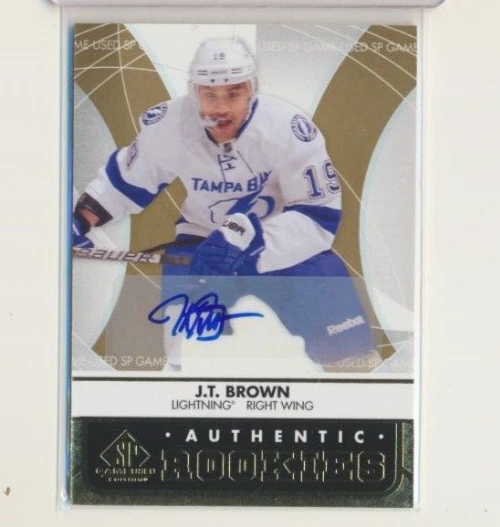 2013-13 SP Game Used Authentic Rookies AUTO 145 J.T. Brown Tampa Bay Lightning - Image 1 of 1