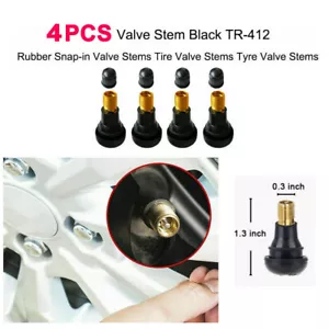 **4pcs** TR 412 Snap In Tyre Valve Tubeless Short Valve ATV Quad Dirt Pit Pro - Picture 1 of 6