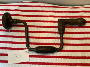 Vintage Stanley 10 IN Reversible Drill Brace No 923 USA Nice Wood Handles S~2 - Imagen 1 de 8