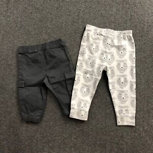 Garanimals Baby Boy Shorts Dark Grey White Pajamas Pants Size M 6-9 NWT