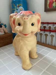 Vintage Rushton Gummi Puppe Elefant Plüschtier 24×15×27cm - Bild 1 von 9