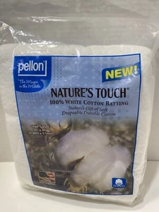 Pellon Nature's Touch White 100% Cotton Batting 34” x 45” Quilt Sewing New - Picture 1 of 5