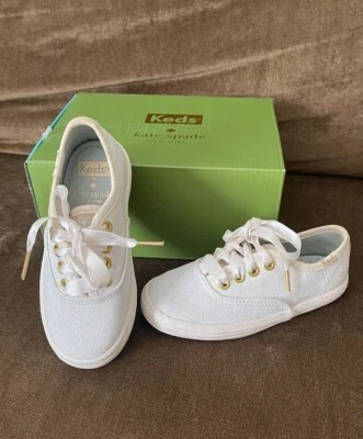 Toddler Keds Kate Spade Champion Glitter/Cream Sneakers Size 7M W/Box - Image 1 of 4