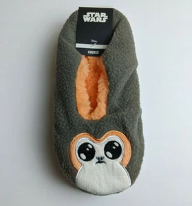 Calze pantofole sherpa morbide con applicazioni Porg Star Wars Episodio 8 - S/M. UFFICIALE NUOVO - Foto 1 di 5