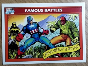 1990 Marvel Universe Card 97 CAPTAIN AMERICA VS RED SKULL. - Picture 1 of 3
