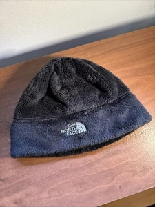 The North Face Girl’s Youth One Size Black fleece beanie Hat EUC - Picture 1 of 11