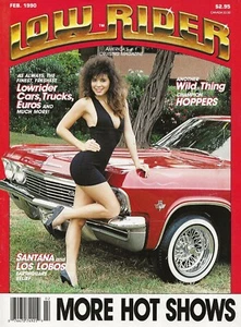 LOWRIDER MAGAZINE-FEBRUARY 1990-SANTANA-LOS LOBOS-CENTERFOLD-ANAJANETTE ABAYARI - Picture 1 of 6