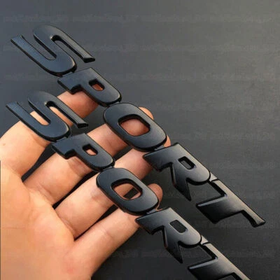 2PCS 3D Sport Metal Emblem Badge Decal Sticker Black Car Accessories Universal - Image 1 of 4