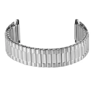 Pulsera elástica de acero inoxidable correa de reloj de repuesto plata dorada - Imagen 1 de 12