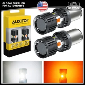 1157 Switchback LED Turn Signal Light Bulbs 2057 2357 7528 BAY15D White/Amber - Picture 1 of 7