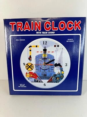 ¡NUEVO! RELOJ de pared JSNY Santa Fe RAILROAD TRAIN tren y sonidos de vapor de 10 pulgadas de diámetro Foto 1 de 4