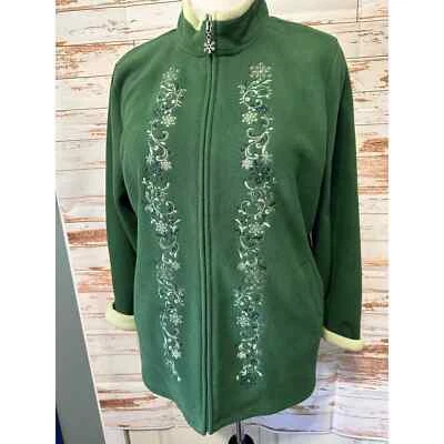 Chaqueta polar Greeb Denim and Company para mujer-L Foto 1 de 4