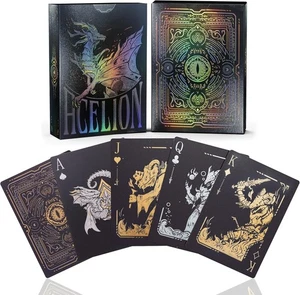 Easy Shuffling Plastic Waterproof Playing Cards,Cool Black Dragon Poker Cards fo - Picture 1 of 4
