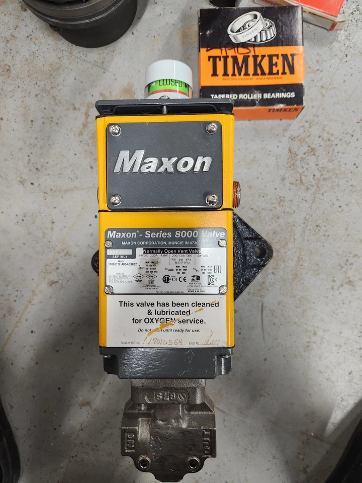  Válvula de cierre Maxon Series 8000 075S8111-AB11-B2A01.   Usado!!!!!! Foto 1 de 4